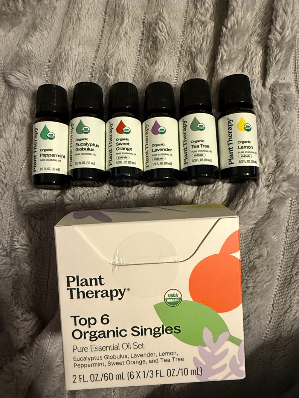 therapy Top 6 Organic Singles Essential Oil Set - Assorted Colors